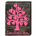 Clean Choice Love Grows Here Tree Art on Board Wall Decor CL3494431